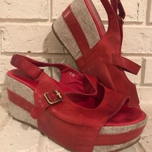 Antelope platform wedge sandal.